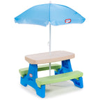Easy Store™ Jr. Play Table with Umbrella - Blue/Green